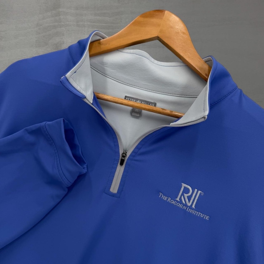 Peter Millar Crown Quarter Zip Pullover Blue 1/4 Jacket Wicking XL